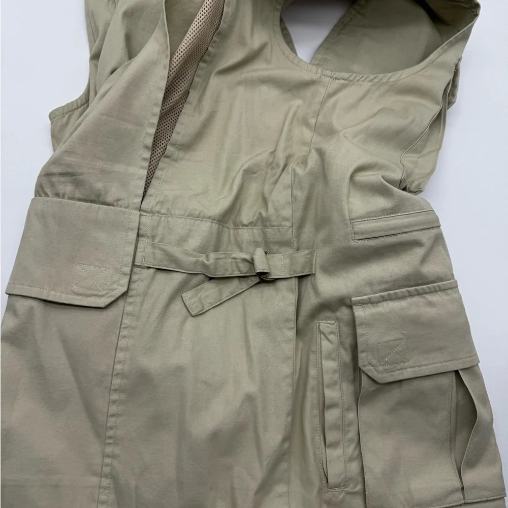 VTG Orvis Khaki Vented Utility Vest with Multiple Pockets Fishing Hunting Medium